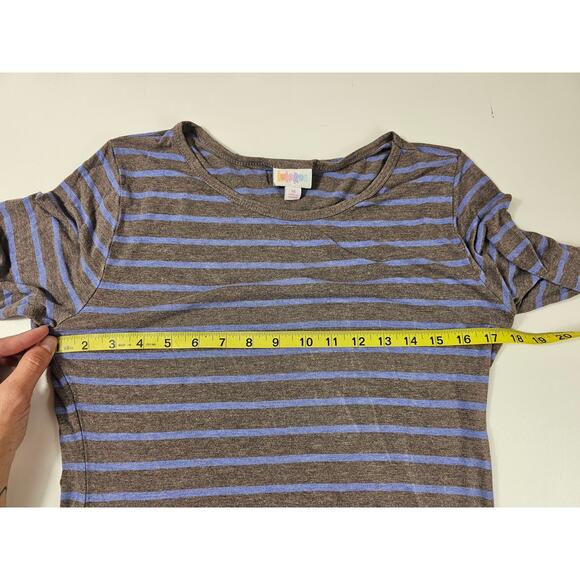 Lularoe mixed stripes SOFT tunic drees size medium M career casual Julia  * - Picture 5 of 9